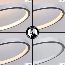 Plafonnier Rodekro Led Nickel Mat, 1 Lumiere