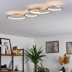 Plafonnier Rodekro Led Nickel Mat, 1 Lumiere