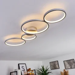Plafonnier Rodekro Led Nickel Mat, 1 Lumiere