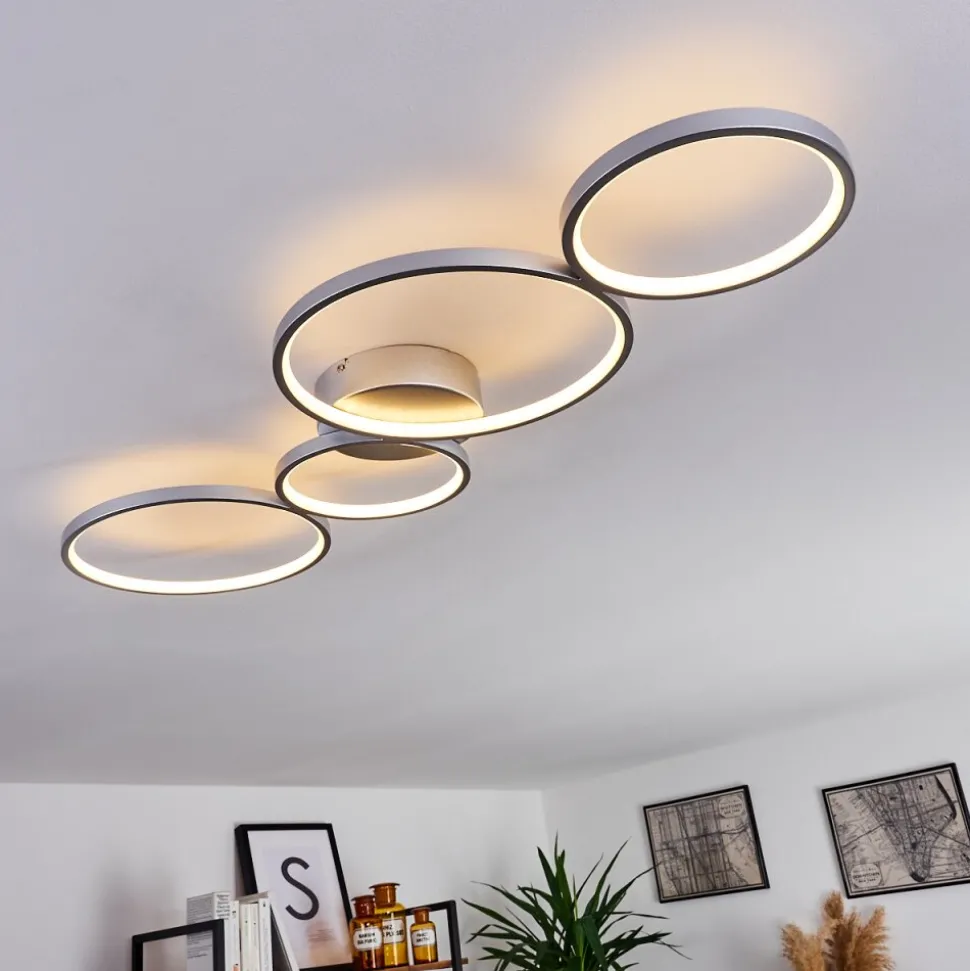 Plafonnier Rodekro Led Nickel Mat, 1 Lumiere