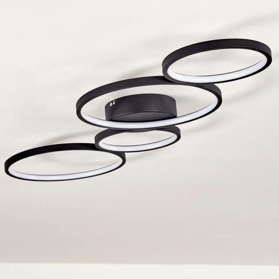 Plafonnier Rodekro Led Noir, 1 Lumiere