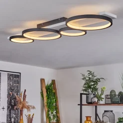Plafonnier Rodekro Led Noir, Blanc, 1 Lumiere