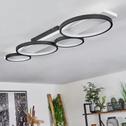 Plafonnier Rodekro Led Noir, Blanc, 1 Lumiere