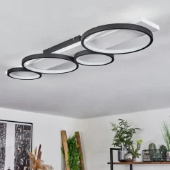 Plafonnier Rodekro Led Noir, Blanc, 1 Lumiere