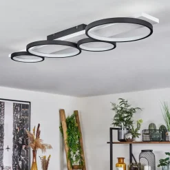 Plafonnier Rodekro Led Noir, Blanc, 1 Lumiere