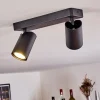 Plafonnier Rubeltein Noir, 2 Lumieres