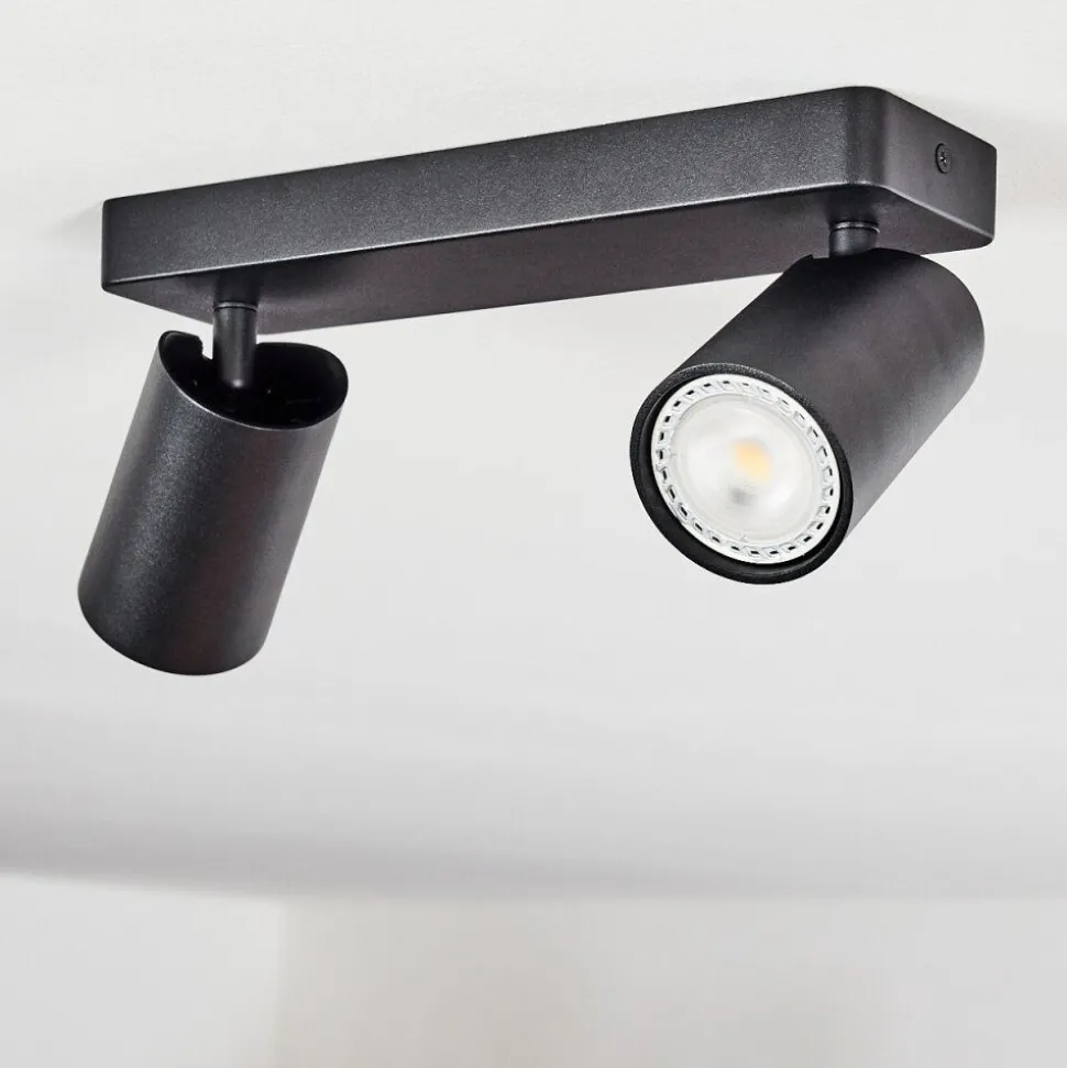 Plafonnier Rubeltein Noir, 2 Lumieres