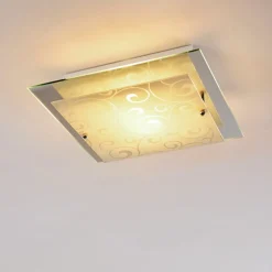 Plafonnier Rusty Gris, Transparent, 2 Lumieres