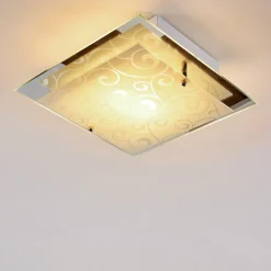 Plafonnier Rusty Gris, Transparent, 2 Lumieres