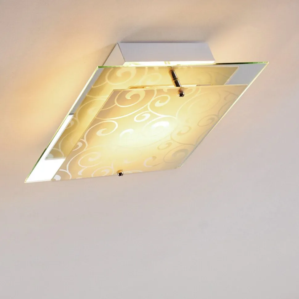 Plafonnier Rusty Gris, Transparent, 2 Lumieres