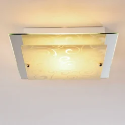 Plafonnier Rusty Gris, Transparent, 2 Lumieres