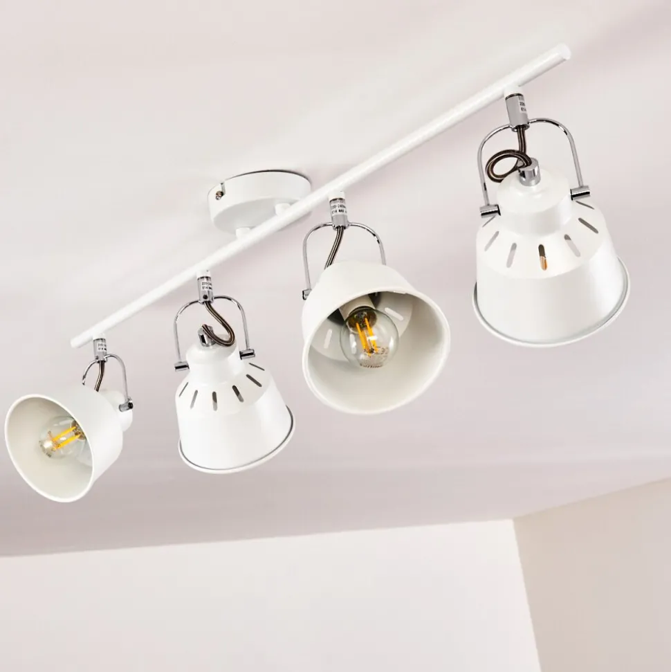 Plafonnier Safari Blanc, 4 Lumieres