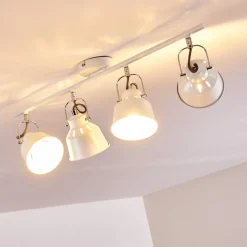 Plafonnier Safari Blanc, 4 Lumieres