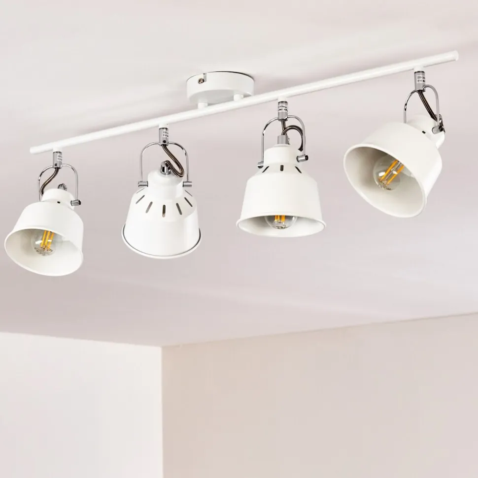 Plafonnier Safari Blanc, 4 Lumieres