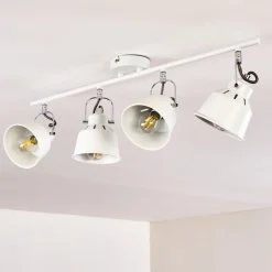 Plafonnier Safari Blanc, 4 Lumieres