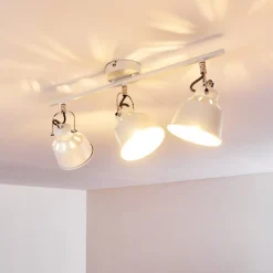 Plafonnier Safari Blanc, 3 Lumieres