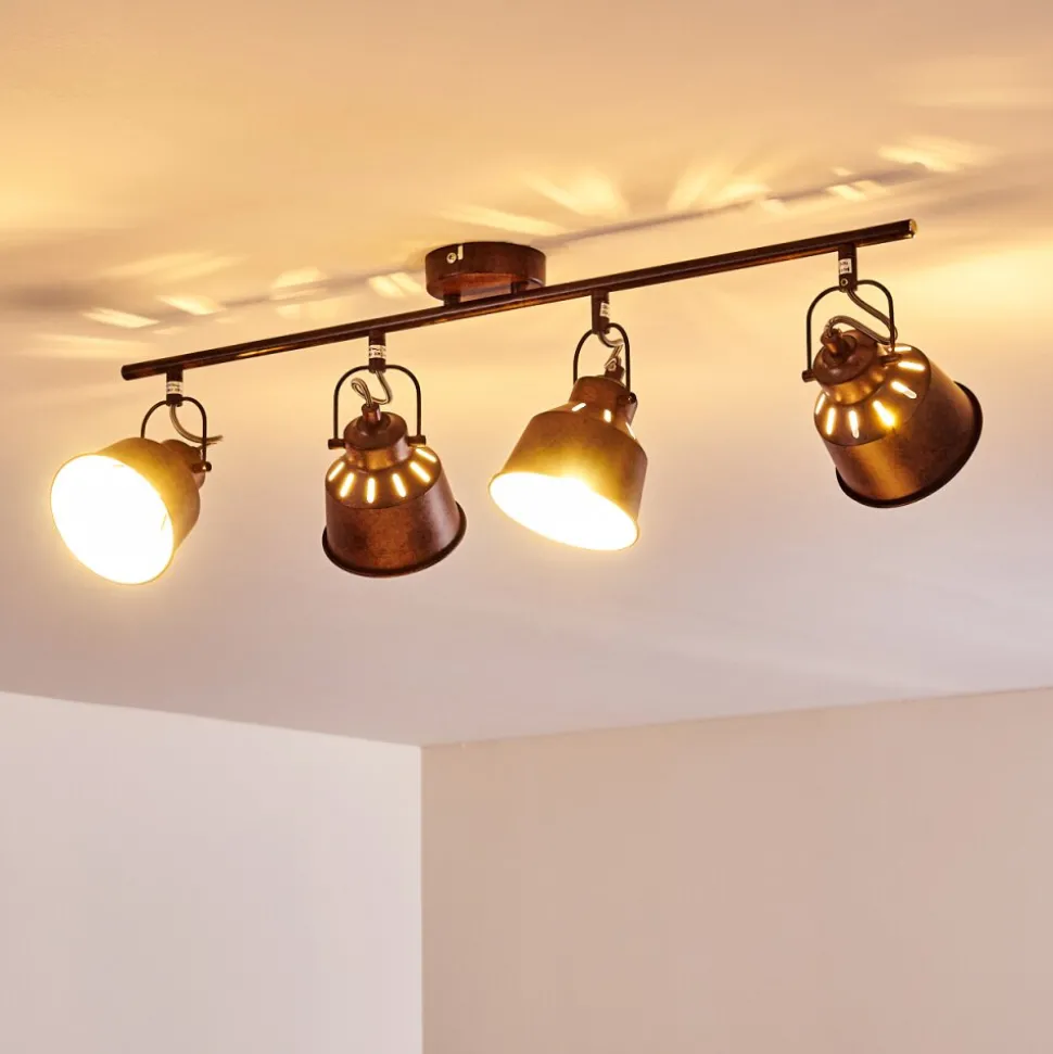 Plafonnier Safari Rouille, 4 Lumieres