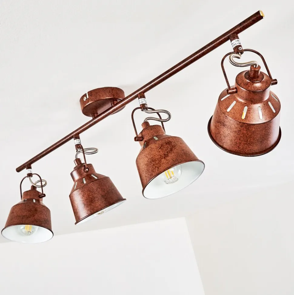 Plafonnier Safari Rouille, 4 Lumieres