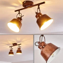 Plafonnier Safari Rouille, 2 Lumieres