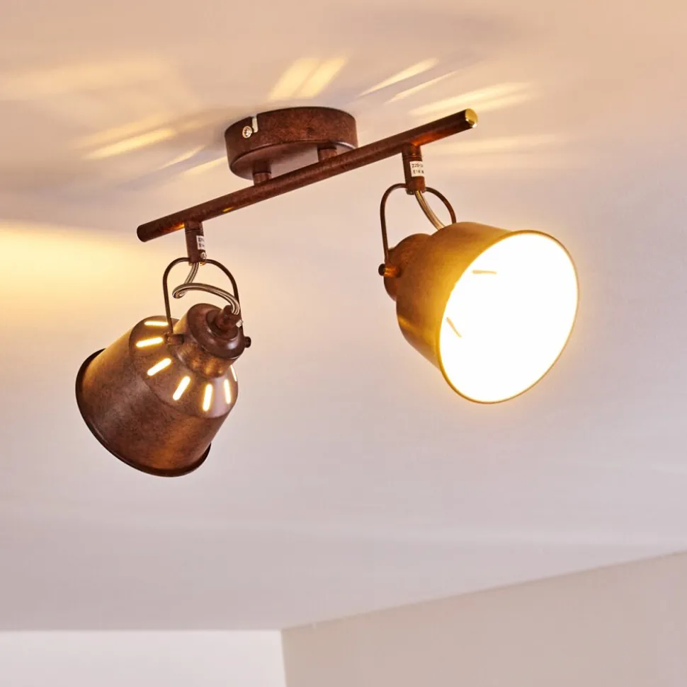 Plafonnier Safari Rouille, 2 Lumieres