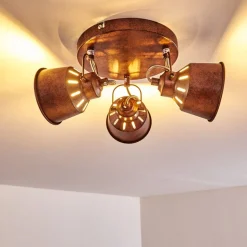 Plafonnier Safari Rouille, 3 Lumieres