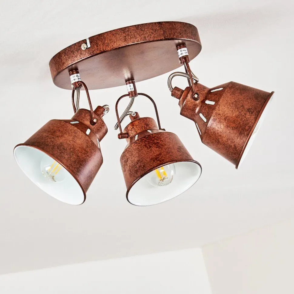 Plafonnier Safari Rouille, 3 Lumieres