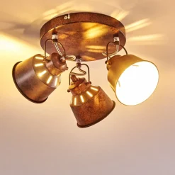 Plafonnier Safari Rouille, 3 Lumieres