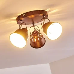 Plafonnier Safari Rouille, 3 Lumieres