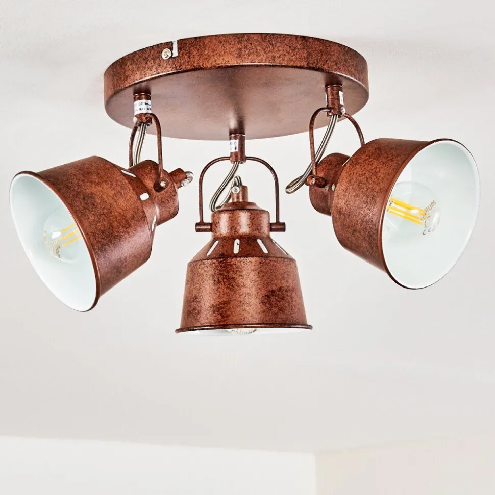Plafonnier Safari Rouille, 3 Lumieres