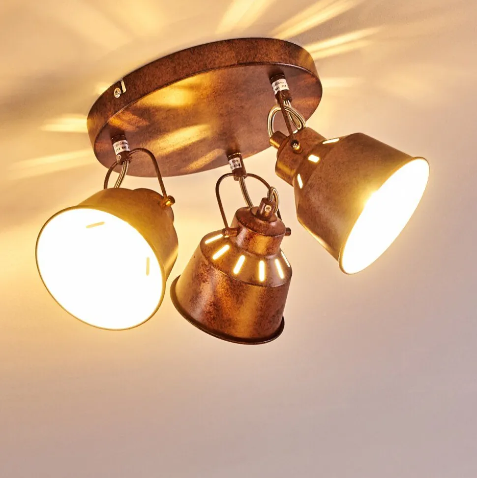Plafonnier Safari Rouille, 3 Lumieres