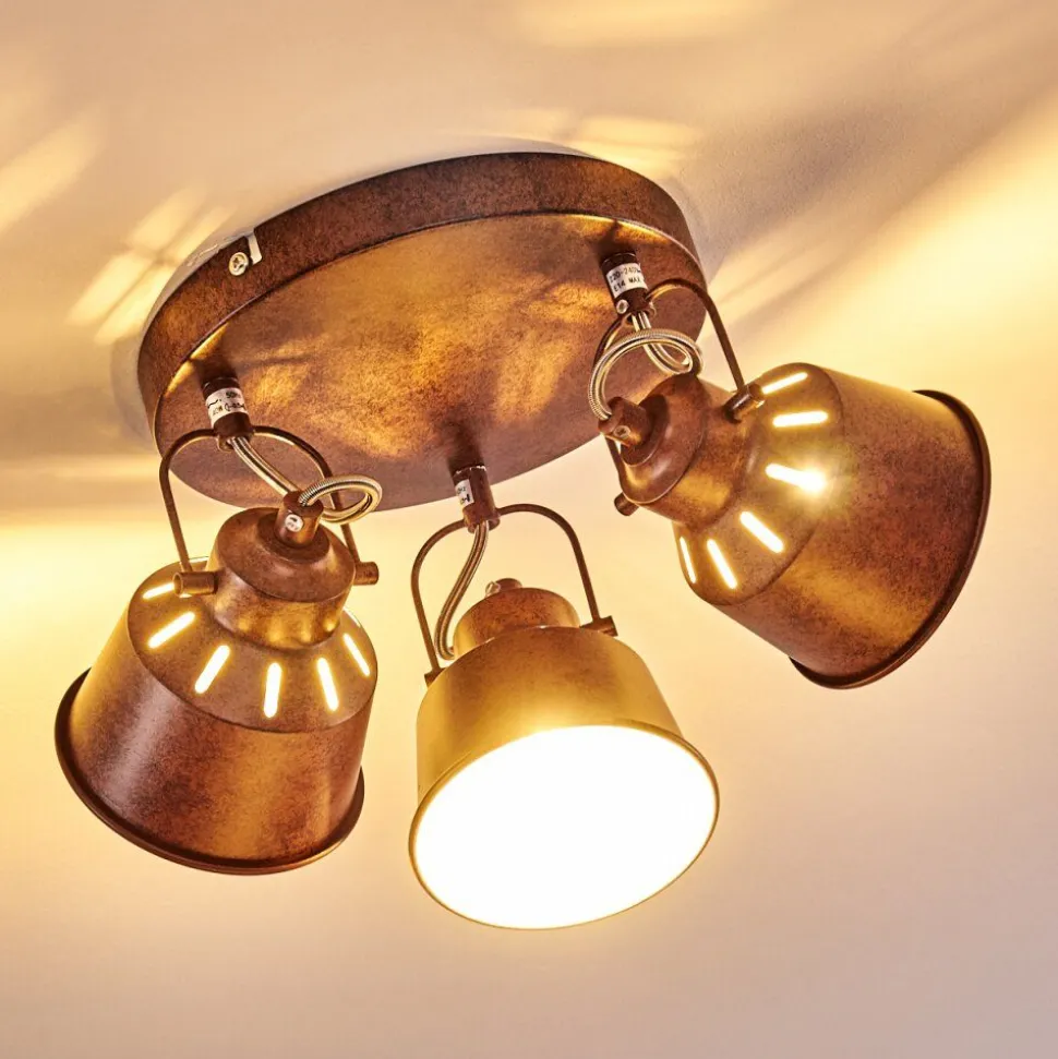 Plafonnier Safari Rouille, 3 Lumieres