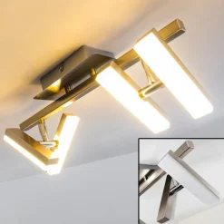Plafonnier Sakami Led Nickel Mat, 4 Lumieres