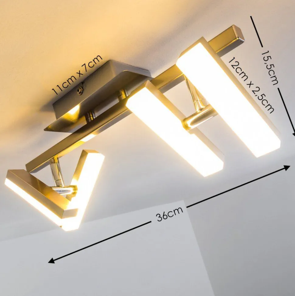 Plafonnier Sakami Led Nickel Mat, 4 Lumieres