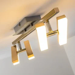Plafonnier Sakami Led Nickel Mat, 4 Lumieres