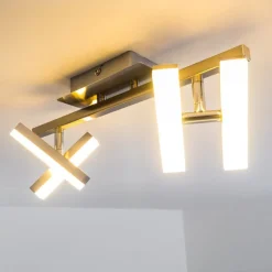 Plafonnier Sakami Led Nickel Mat, 4 Lumieres