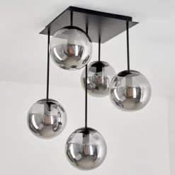 Plafonnier Salamonde Noir, 5 Lumieres