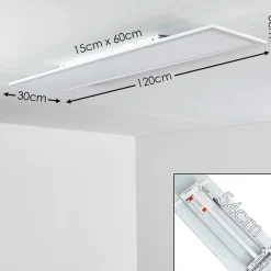 Plafonnier Salmi Led Blanc, 1 Lumiere