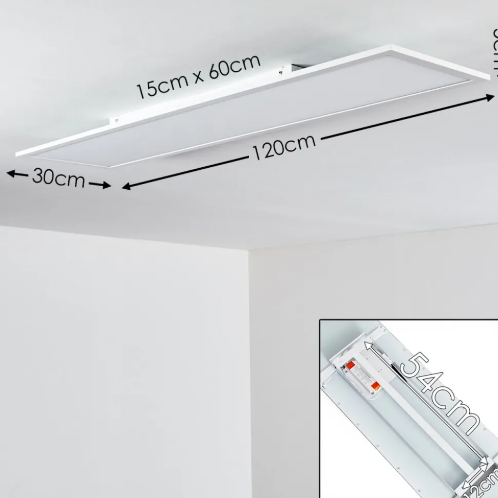 Plafonnier Salmi Led Blanc, 1 Lumiere