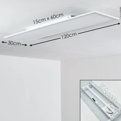 Plafonnier Salmi Led Blanc, 1 Lumiere, Telecommandes