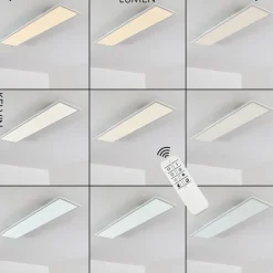Plafonnier Salmi Led Blanc, 1 Lumiere, Telecommandes
