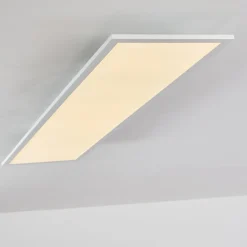 Plafonnier Salmi Led Blanc, 1 Lumiere, Telecommandes