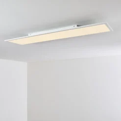 Plafonnier Salmi Led Blanc, 1 Lumiere, Telecommandes