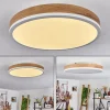Plafonnier Salmi Led Brun, Couleur Bois, Blanc, 1 Lumiere