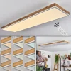 Plafonnier Salmi Led Brun, Couleur Bois, Blanc, 1 Lumiere, Telecommandes