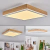 Plafonnier Salmi Led Brun, Couleur Bois, Blanc, 1 Lumiere