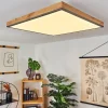Plafonnier Salmi Led Couleur Bois, Noir, Blanc, 1 Lumiere