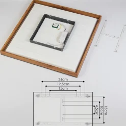 Plafonnier Salmi Led Couleur Bois, Noir, Blanc, 1 Lumiere