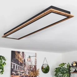 Plafonnier Salmi Led Couleur Bois, 1 Lumiere