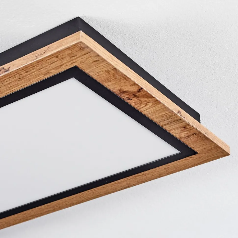 Plafonnier Salmi Led Couleur Bois, 1 Lumiere