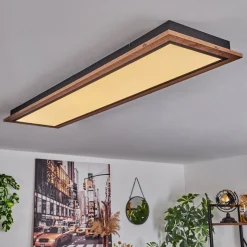 Plafonnier Salmi Led Couleur Bois, 1 Lumiere
